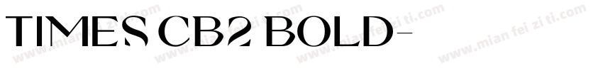 Times CB2 Bold字体转换